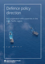 Cover of the "Defence policy direction for cooperation with countries in the Indo-Pacific region".